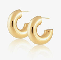 Jojo Tube Hoop Earrings - Gold.