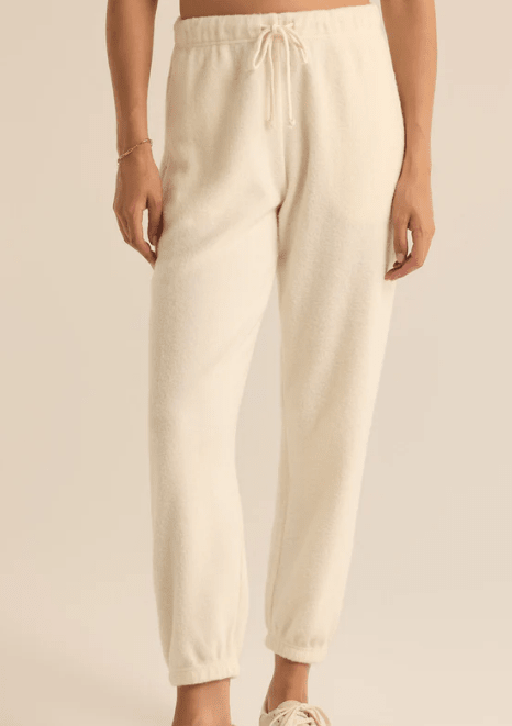 Unwind Reverse Fleece Jogger - Sea Salt - MerciGrace BoutiqueSweatpants