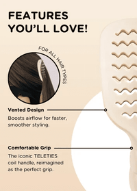 Vented Hair Brush - Tan - MerciGrace BoutiqueBrush