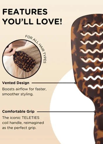 Vented Hair Brush - Tortoise - MerciGrace BoutiqueBrush
