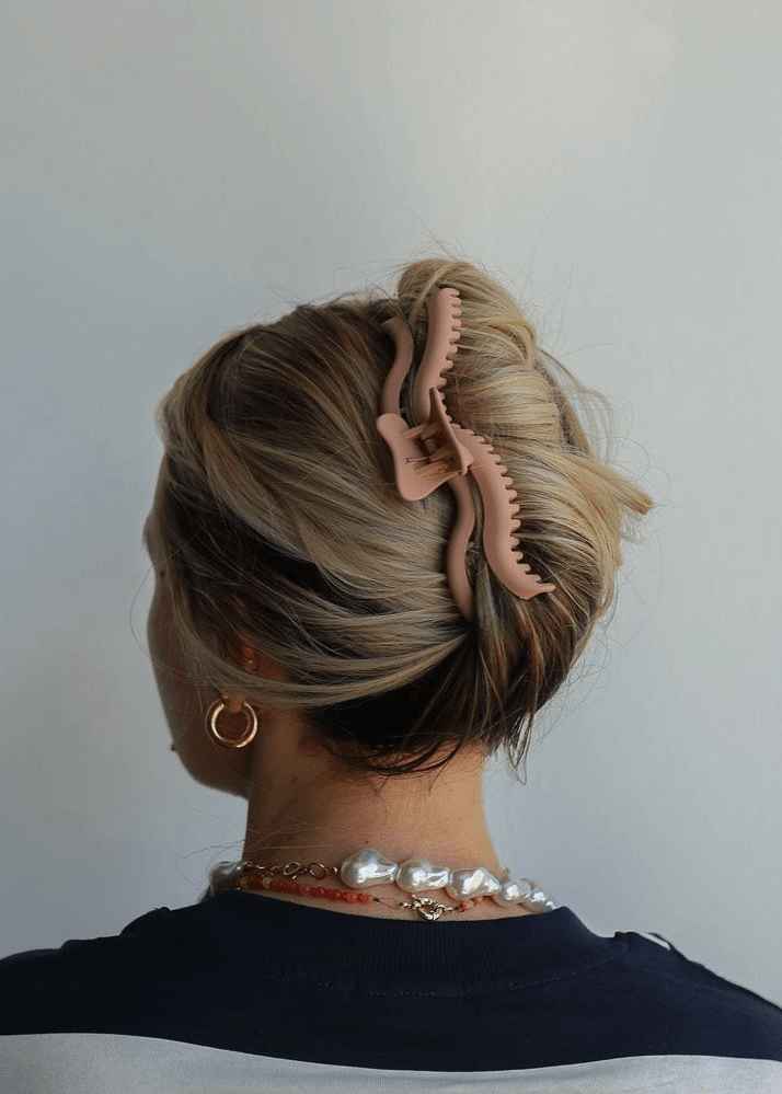 Wavy Original Hold Everything Claw - Matte Champagne - MerciGrace BoutiqueHair Clips