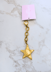 Wavy Star Bag Charm - Gold - MerciGrace BoutiqueAccessories