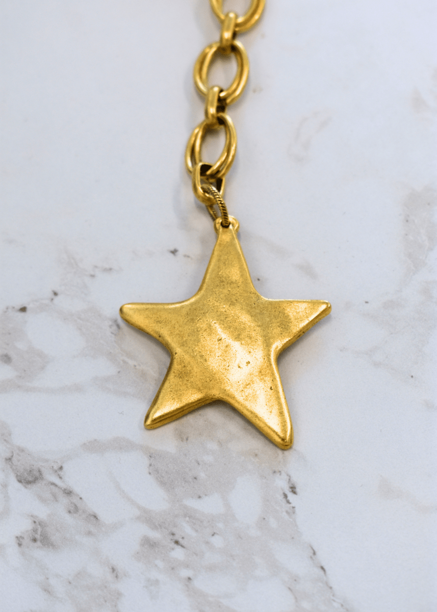 Wavy Star Bag Charm - Gold - MerciGrace BoutiqueAccessories