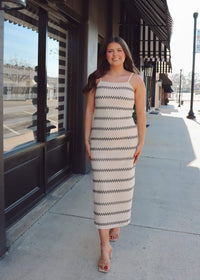 Way Out Maxi Dress - Ivory/Black - MerciGrace BoutiqueDress