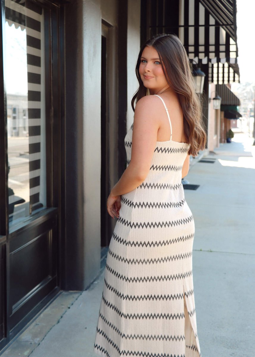 Way Out Maxi Dress - Ivory/Black - MerciGrace BoutiqueDress