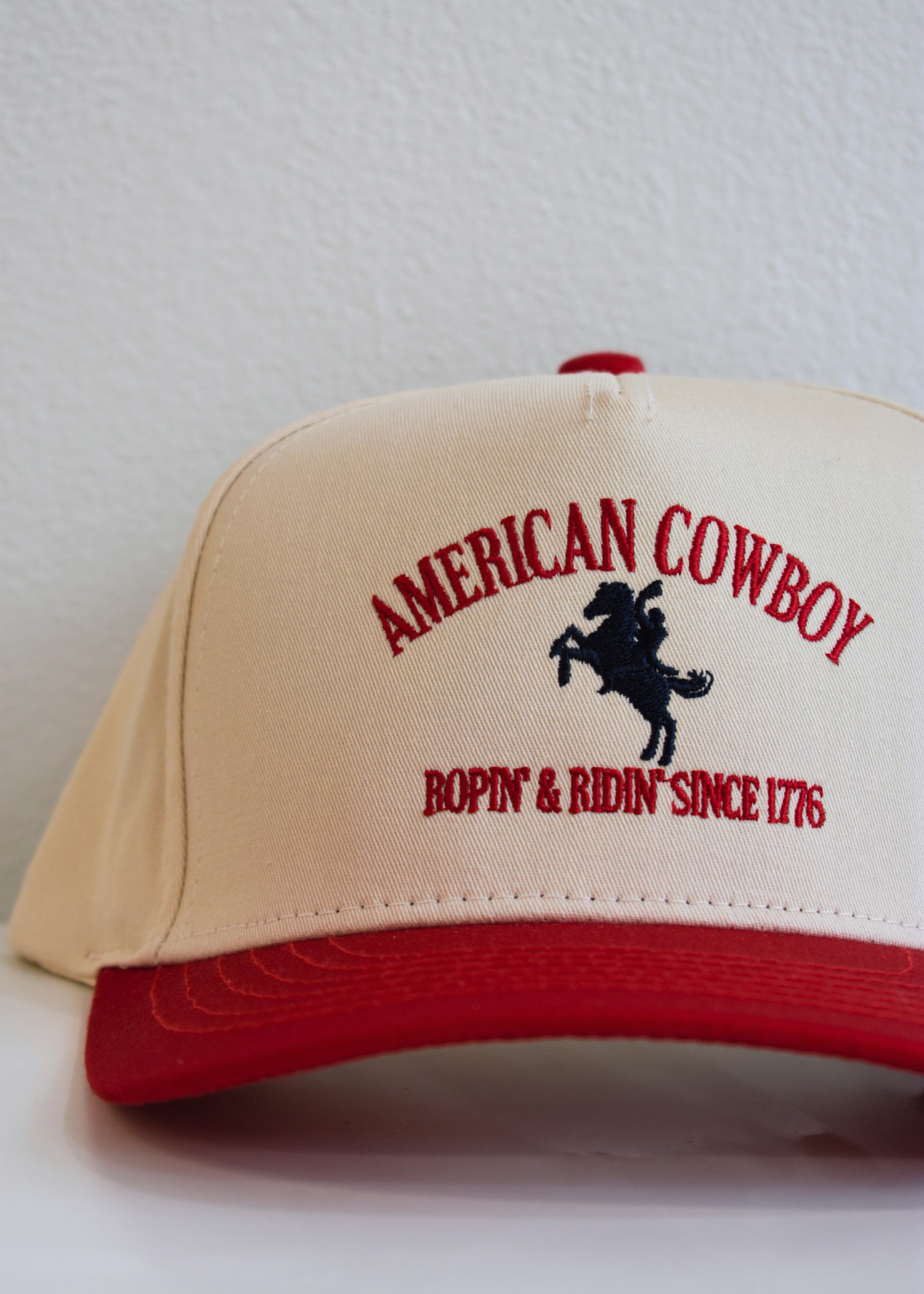 Unisex western trucker hat with American Cowboy embroidery