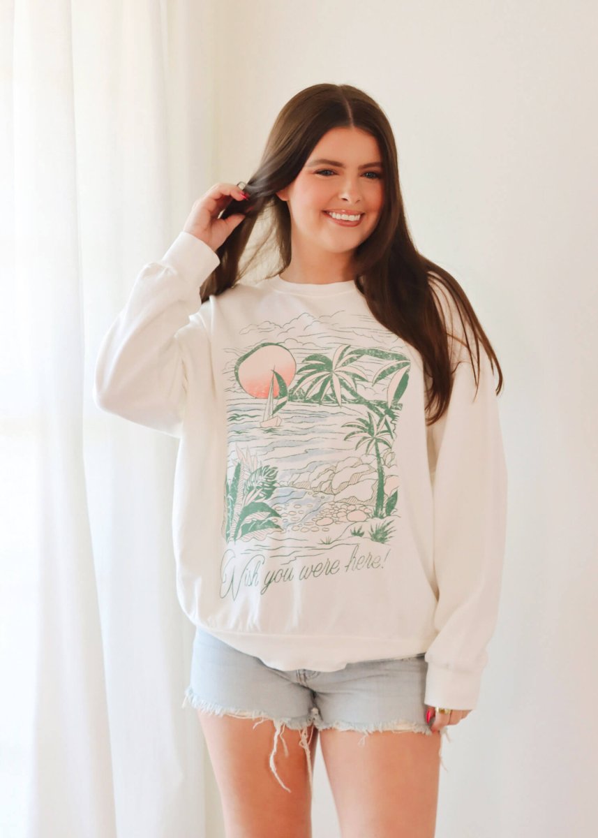 Wishes Sunday Sweatshirt - Sea Salt - MerciGrace BoutiqueSweatshirt