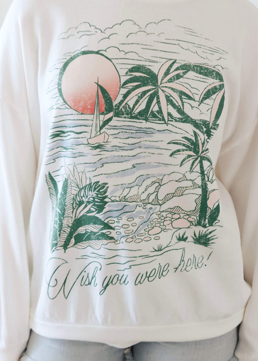 Wishes Sunday Sweatshirt - Sea Salt - MerciGrace BoutiqueSweatshirt