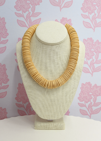 Wood Disk Bead Necklace Sets - Ivory - MerciGrace BoutiqueNecklace