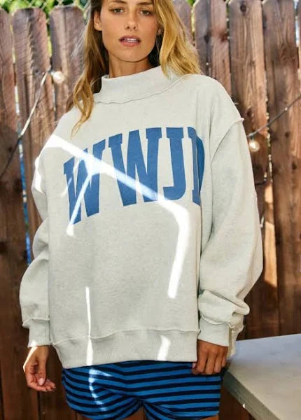 WWJD / AMEN Reversible Mockneck Sweatshirt