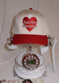 Your New Obsession Structured Baseball Hat - Red/Natural - MerciGrace BoutiqueHat