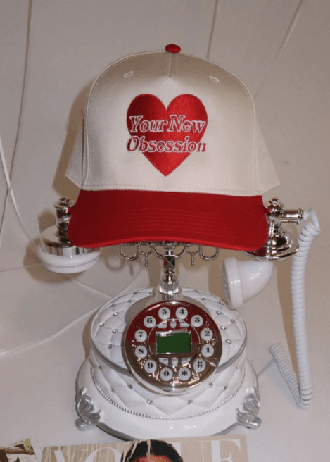 Your New Obsession Structured Baseball Hat - Red/Natural - MerciGrace BoutiqueHat