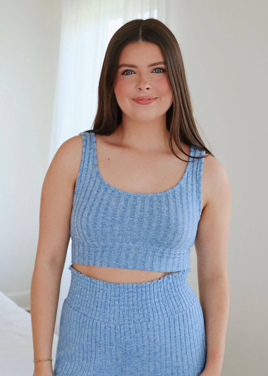 Zoe Mini Rib Tank Bra - Riviera - MerciGrace BoutiqueTank