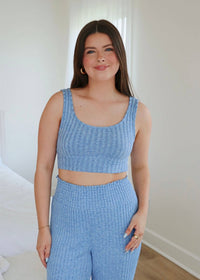 Zoe Mini Rib Tank Bra - Riviera - MerciGrace BoutiqueTank