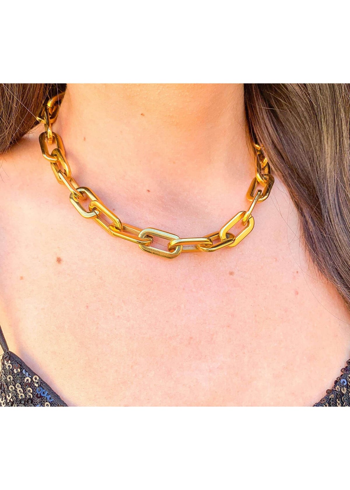 Chained To You Necklace - Gold Necklace MerciGrace Boutique.