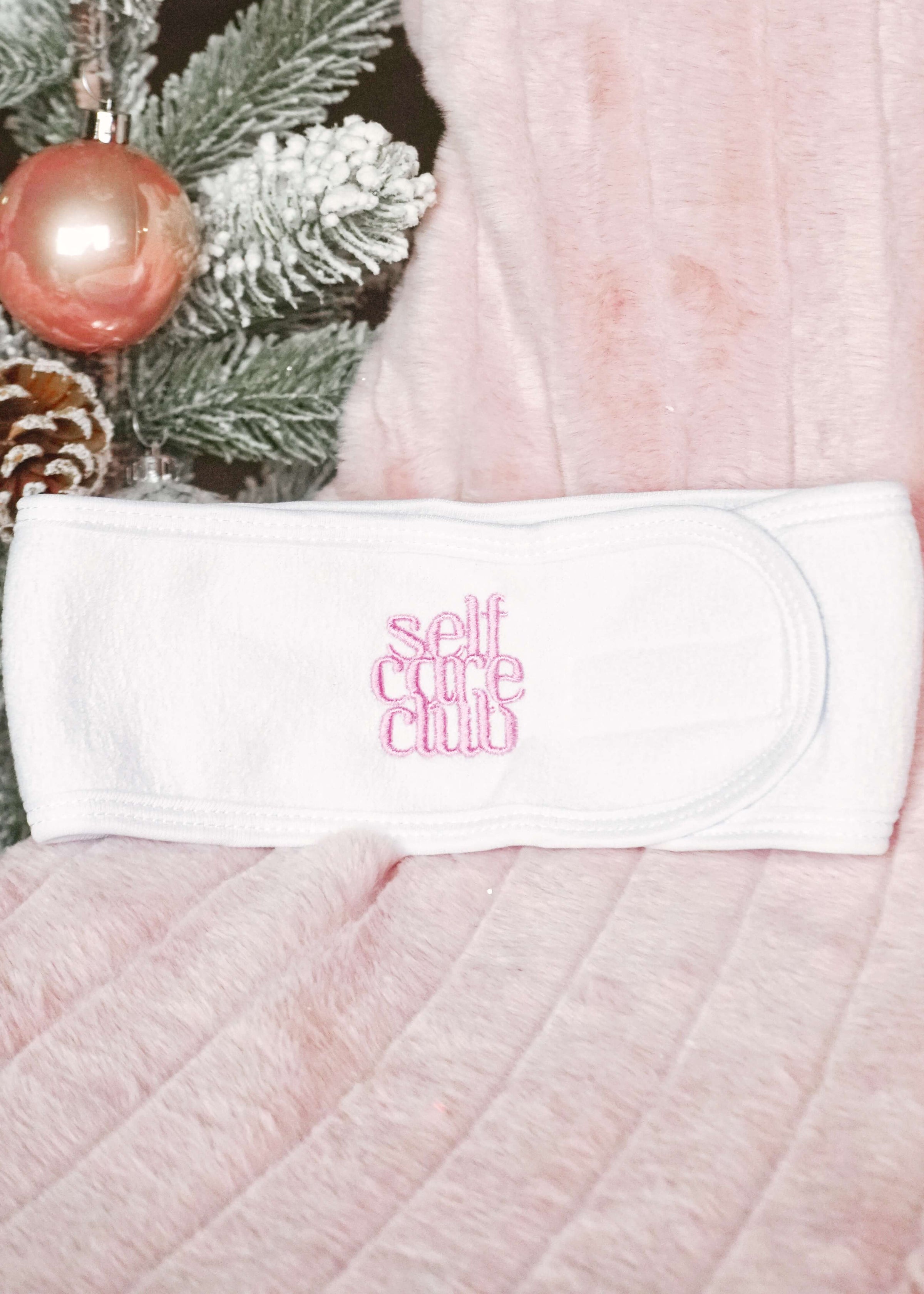 Brunette The Label x MP Towel Headband - White/Pink Health & Beauty MerciGrace Boutique.