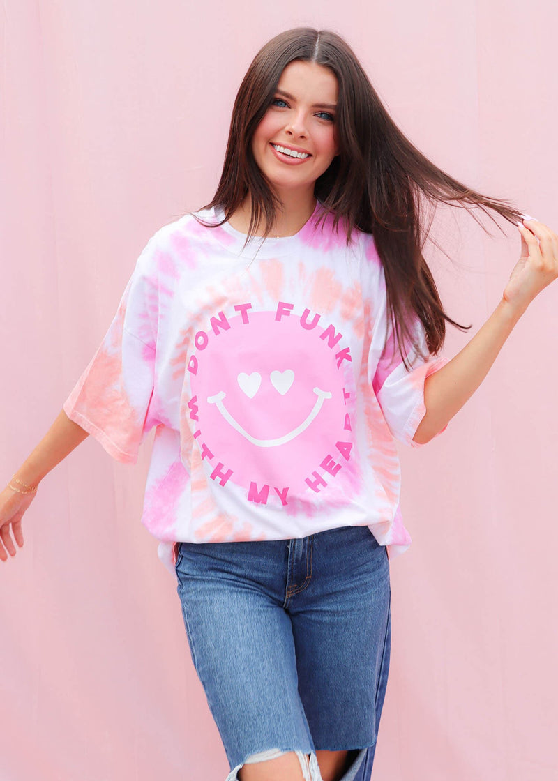 Don't Funk With My Heart T-Shirt - Multi Tops MerciGrace Boutique.