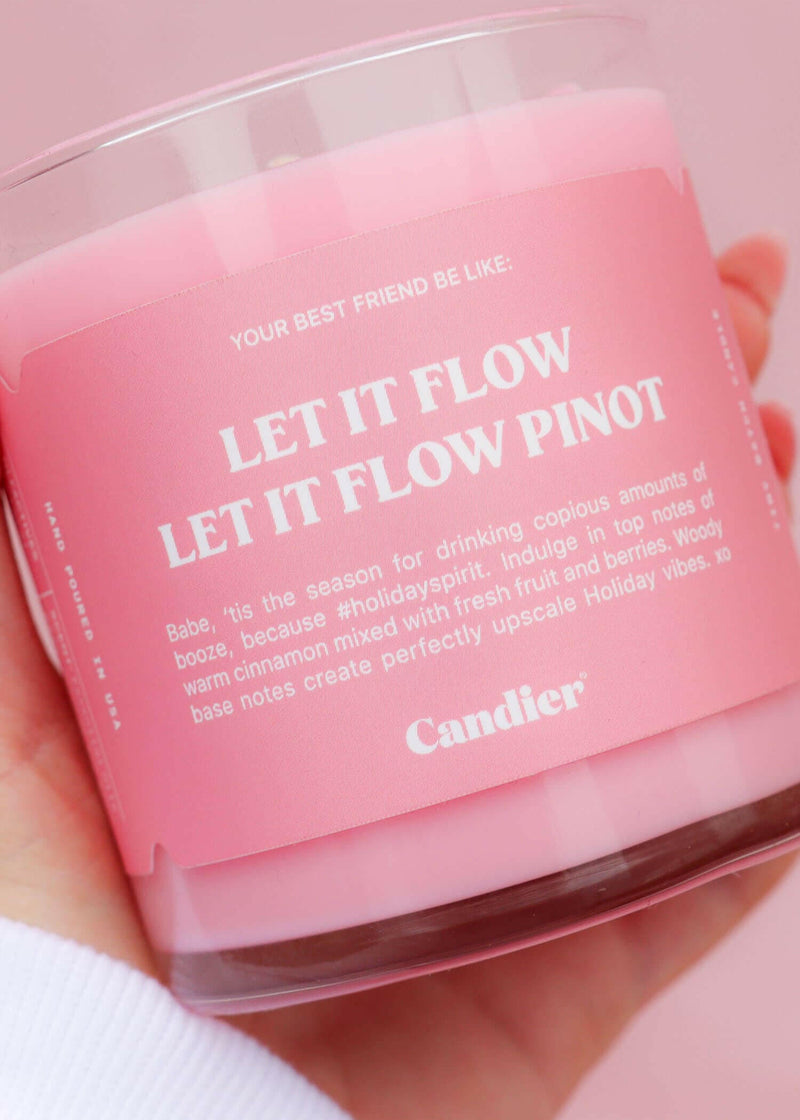 Let It Flow, Pinot Candle Candles MerciGrace Boutique.