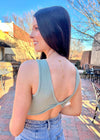 Stay Cozy Reversible Tank - Dusty Sage Tops MerciGrace Boutique.