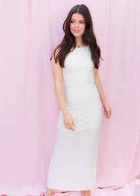 Going For It Maxi Dress - Ivory Dress MerciGrace Boutique.