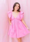 Sweet Memories Poplin Dress - Candy Pink Dresses MerciGrace Boutique.