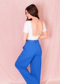 It's Just Business Trousers - Royal Blue Pants MerciGrace Boutique.
