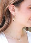 Marissa Gold Filled Oval Hoops Earrings MerciGrace Boutique.