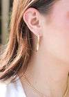 Marissa Gold Filled Oval Hoops Earrings MerciGrace Boutique.