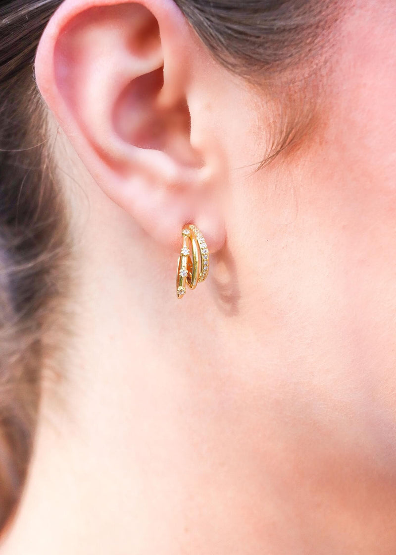 Not Your Basic Hoops - Gold Earrings MerciGrace Boutique.
