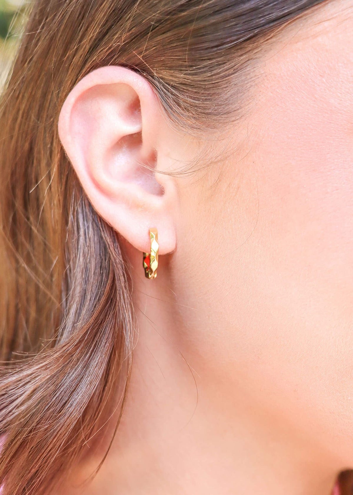 Stella Mini Hoops - Gold Earrings MerciGrace Boutique.