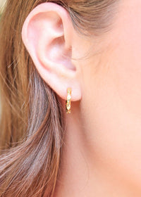 Stella Mini Hoops - Gold Earrings MerciGrace Boutique.