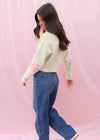 For The Love Of Florals Cropped Cardigan - Cream/Multi Sweater MerciGrace Boutique.