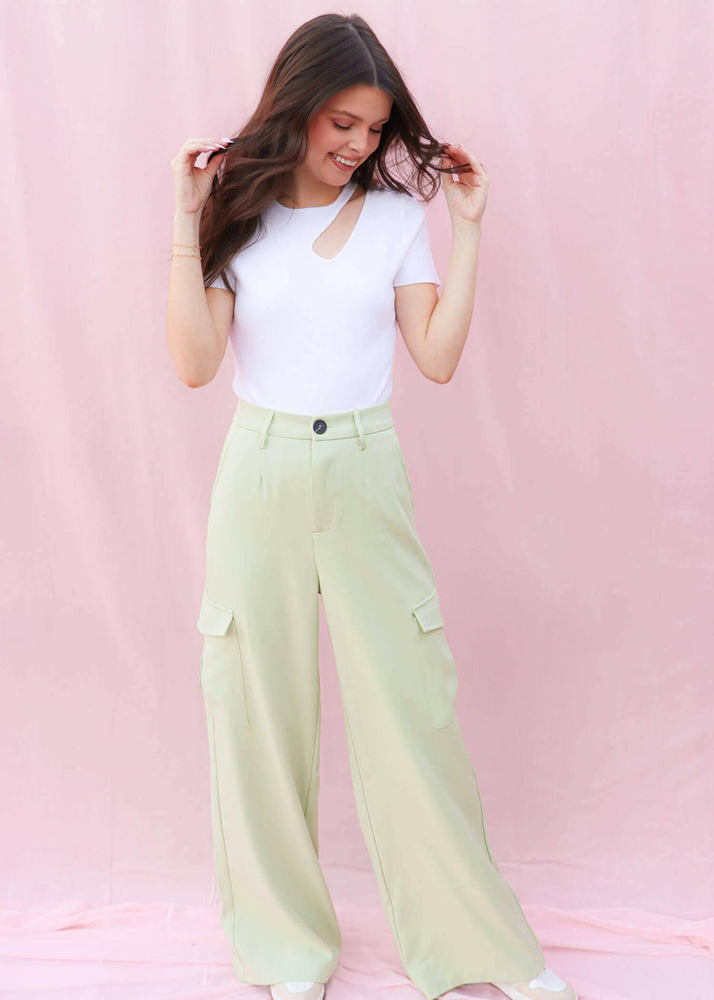 Cut It Out Bodysuit - White Bodysuit MerciGrace Boutique.