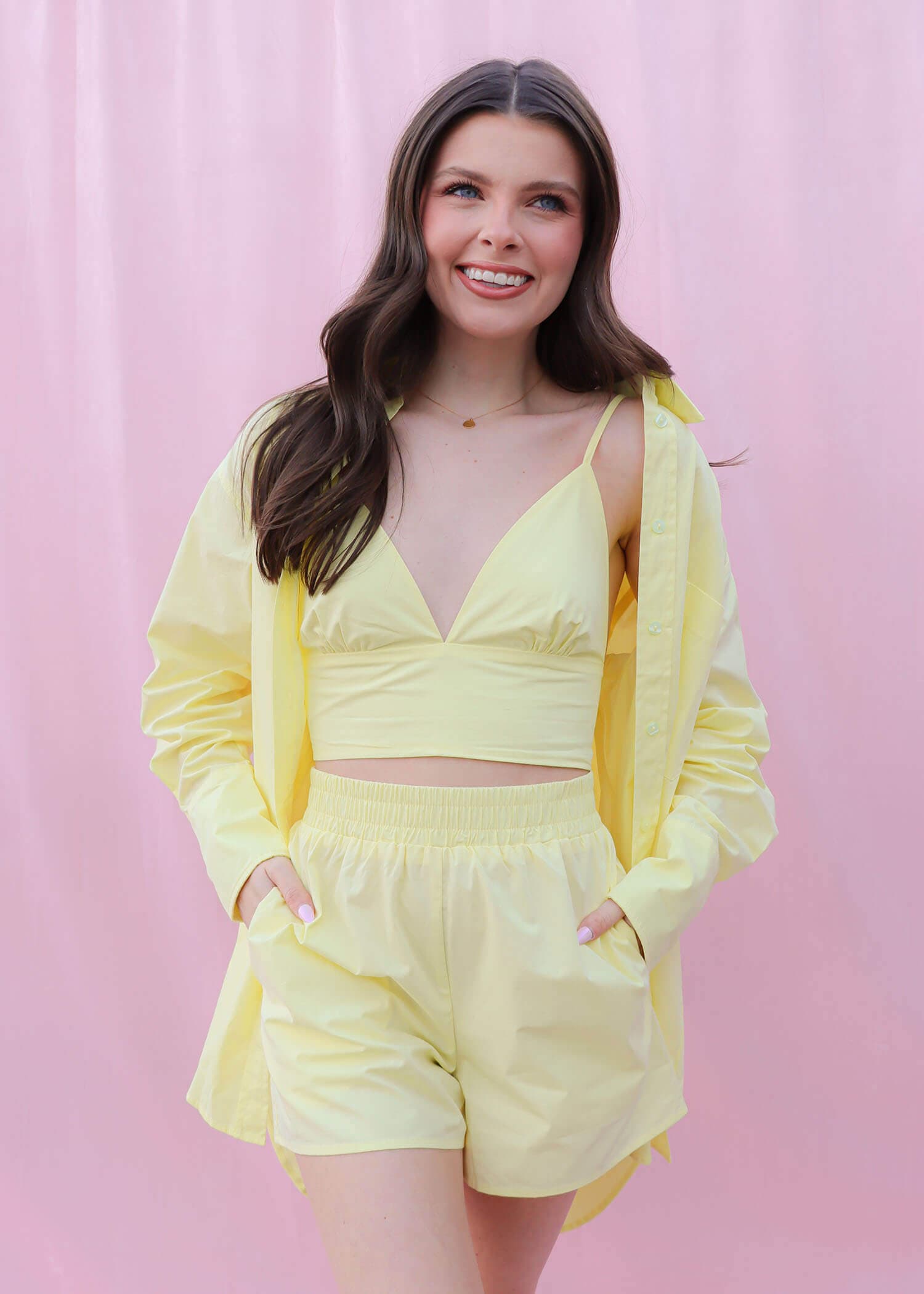 Where's The Sunshine Top Set - Yellow Set MerciGrace Boutique.
