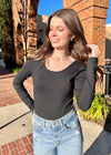 A Forever Basic Bodysuit - Panther Bodysuit MerciGrace Boutique.