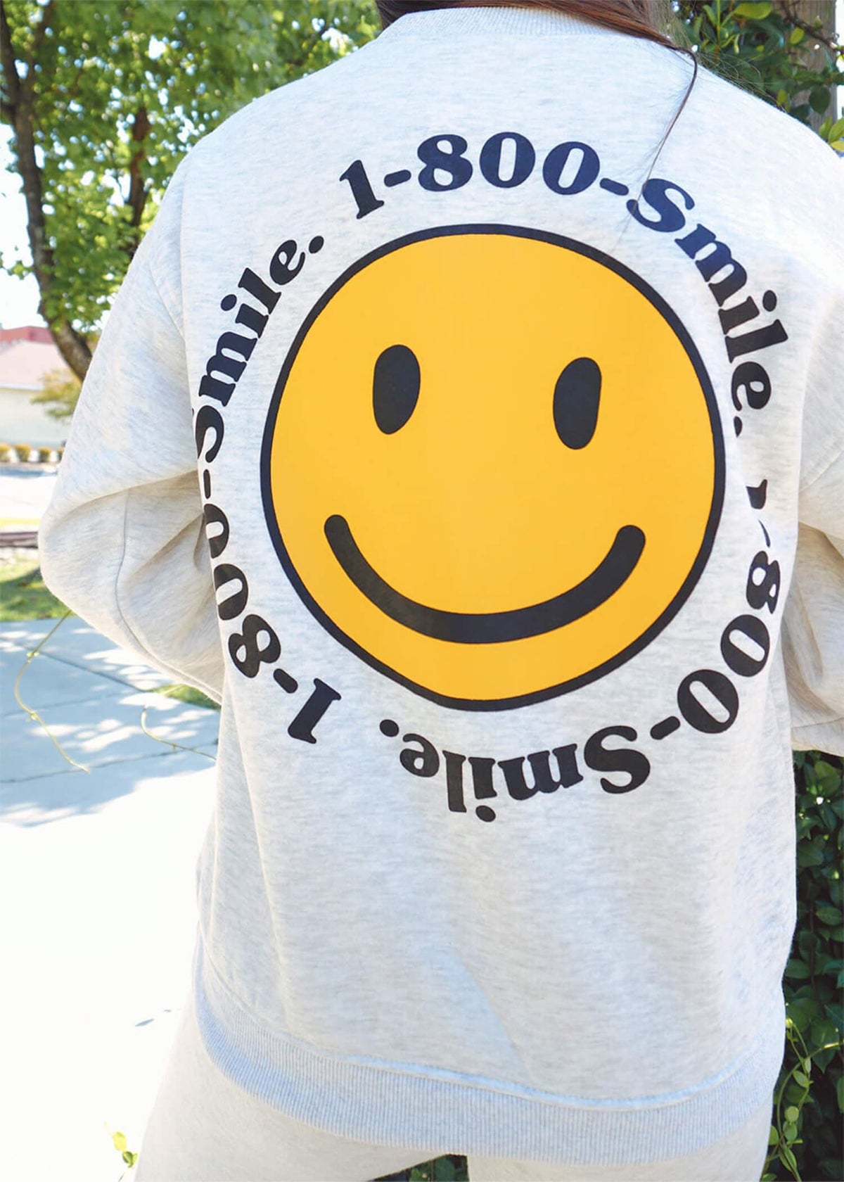 A Reminder To Smile Pullover - Heather Grey Sweatshirt MerciGrace Boutique.