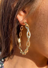 All the Chains Hoop Earrings Earrings MerciGrace Boutique.