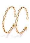 All the Chains Hoop Earrings Earrings MerciGrace Boutique.