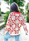 Always Comfy Cardigan - Burnt Orange/Cream Sweater MerciGrace Boutique.