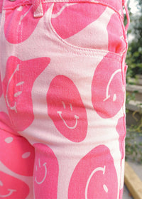 Always Smiling Pants - Pink Pants MerciGrace Boutique.