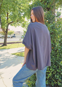 Always Smiling Tee - Charcoal T-Shirt MerciGrace Boutique.