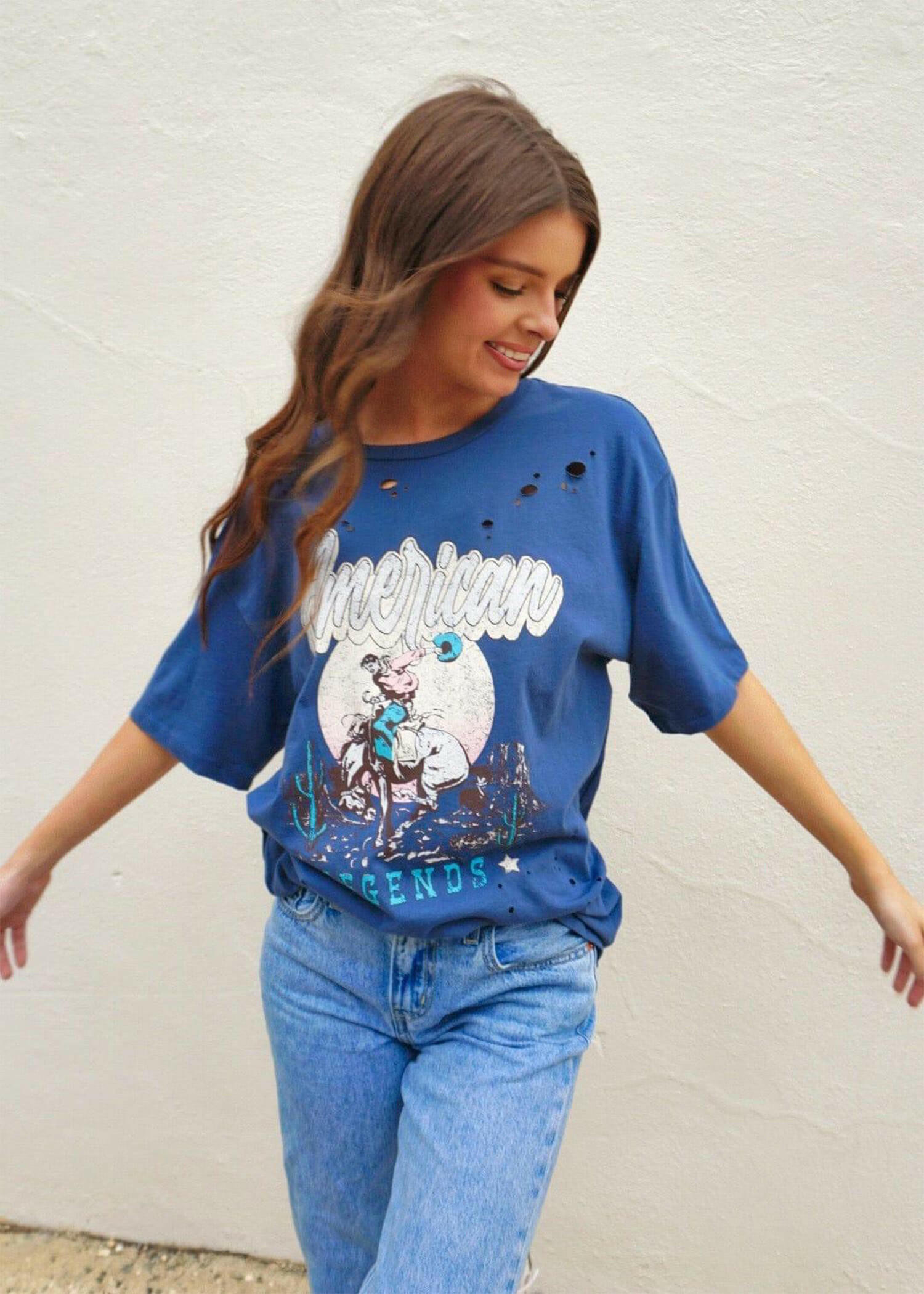 American Legends Tee - Indigo T-Shirt MerciGrace Boutique.