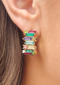 Aria Hoop Earrings - Multi Earrings MerciGrace Boutique.