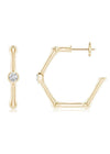 Bamboo Crystal Hoop Earrings Earrings MerciGrace Boutique.