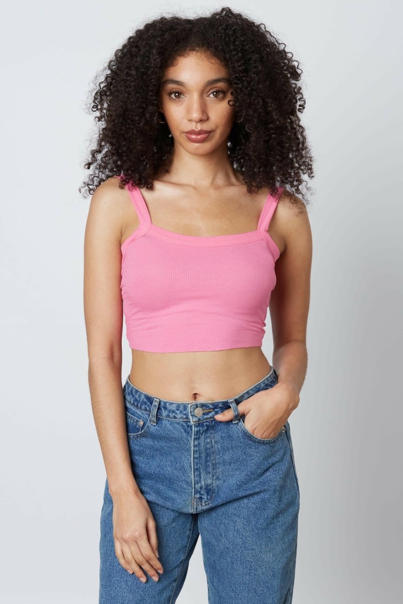 Basic Ribbed Tank Top - Hot Pink - MerciGrace BoutiqueTank