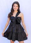 One True Love Mini Dress - Black Dress MerciGrace Boutique.