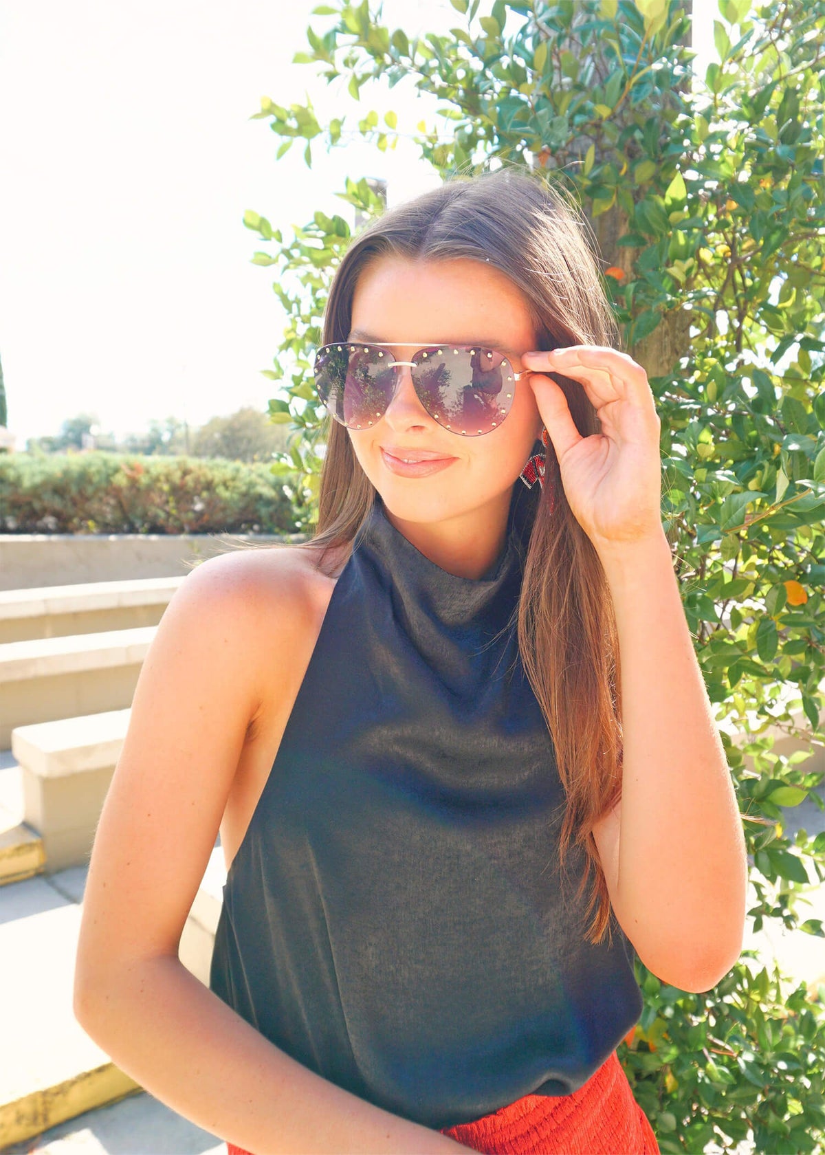 Can't Miss Sunglasses - Gold Sunglasses MerciGrace Boutique.