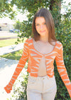 Can't Stop, Won't Stop Cardigan - Orange Tops MerciGrace Boutique.