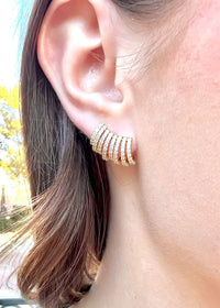 Carlton Ear Cuff  - Gold Earrings MerciGrace Boutique.
