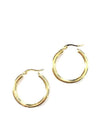 Carter Hoop Earrings - Gold Earrings MerciGrace Boutique.